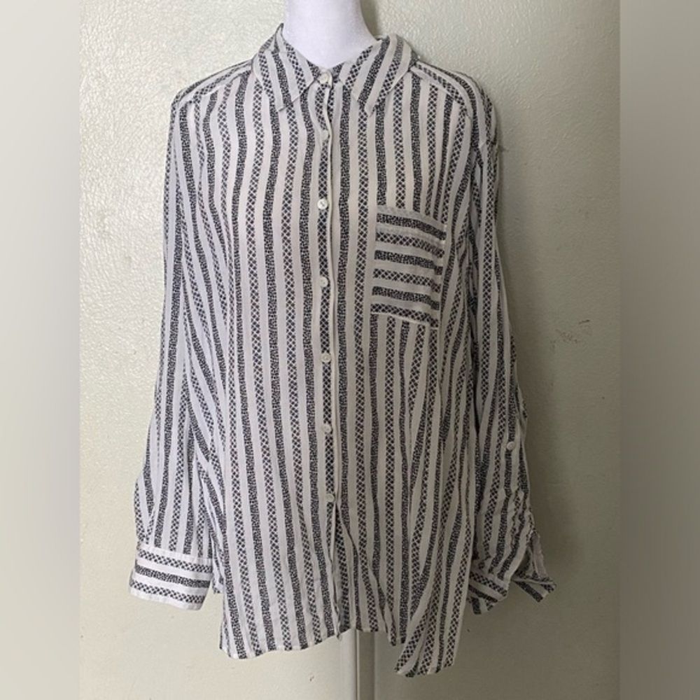 Foxcroft Black and White Striped women’s size 18W